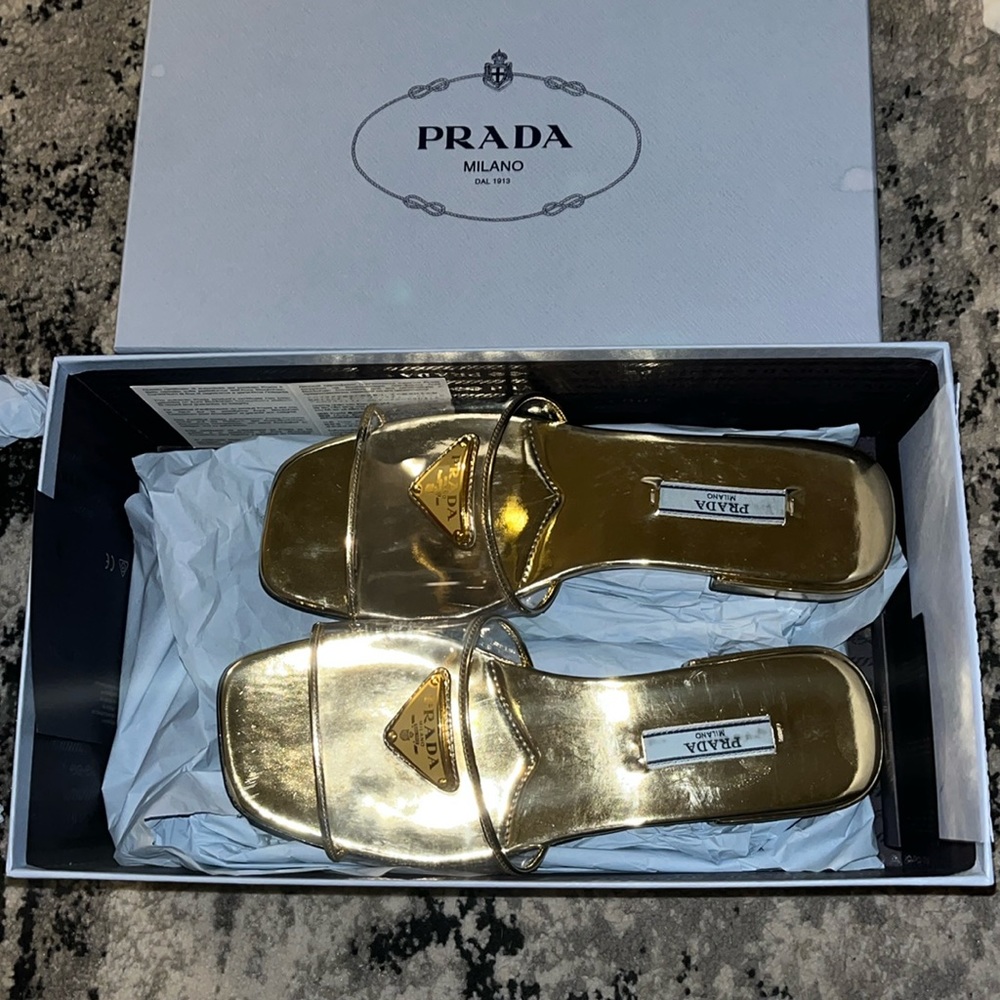 Prada Ciabatte Clear Flat Sandals - Picture 3 of 9